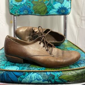 Lavorazione Goodyear Italian Brown Leather Lace Up Oxford Women’s Size 6.5 EU 37